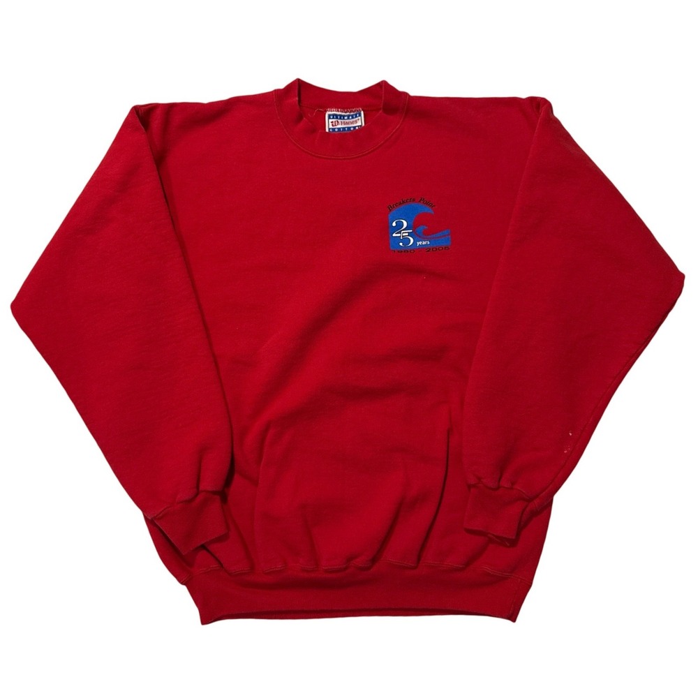 Vintage Hanes Ultimate Cotton Red Breakers Point 25 Years Sweatshirt Mens Medium